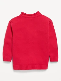 Oversized Embroidered Graphic Sweater for Toddler Girls