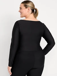 PowerSoft Long-Sleeve Cut-Out Top