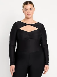 PowerSoft Long-Sleeve Cut-Out Top