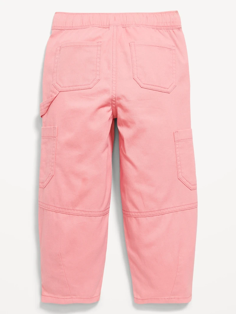 Pull-On Baggy Barrel-Leg Cargo Pants for Toddler Girls