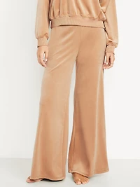 High-Waisted Velour Flare Lounge Pants