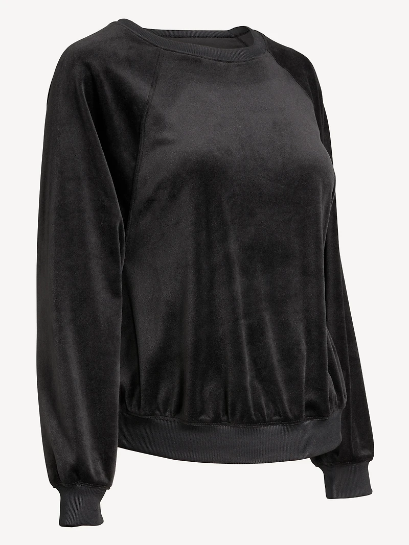 Maternity Velour Crew-Neck Sweatshirt