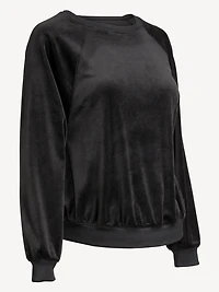 Maternity Velour Crew-Neck Sweatshirt