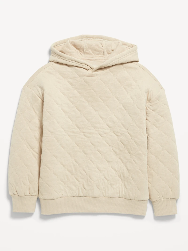 Oversized Quilted Hoodie for Boys