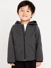 Oversized Dynamic Fleece Zip-Front Hoodie for Toddler Boys