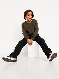 Straight-Leg Built-In Flex Black Jeans for Boys