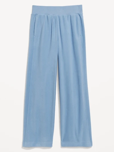 Extra High-Waisted Microfleece Wide-Leg Pants