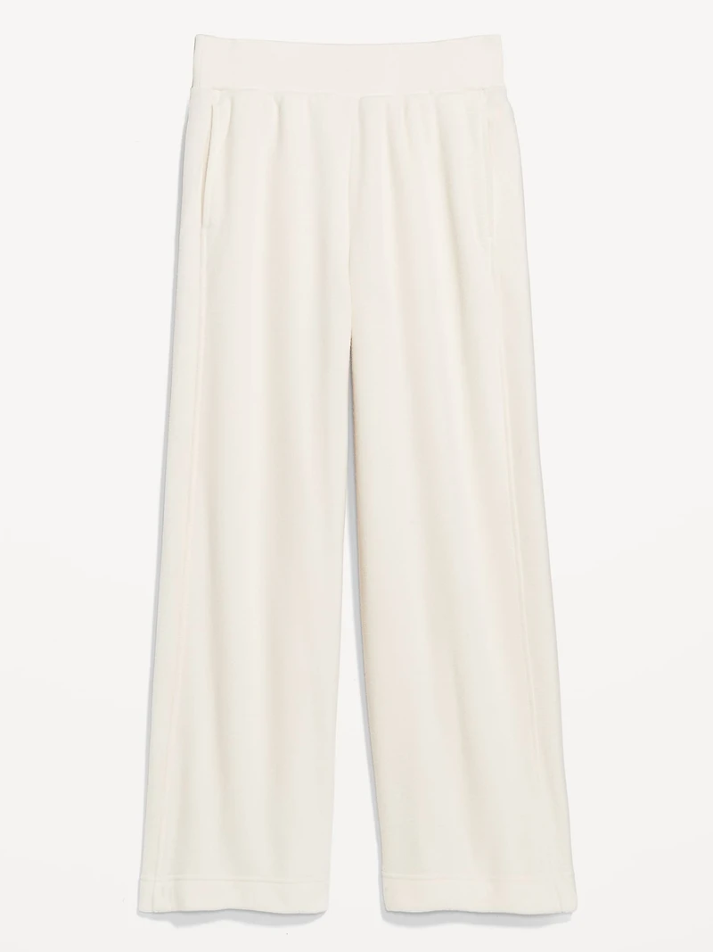 Extra High-Waisted Microfleece Wide-Leg Sweatpants