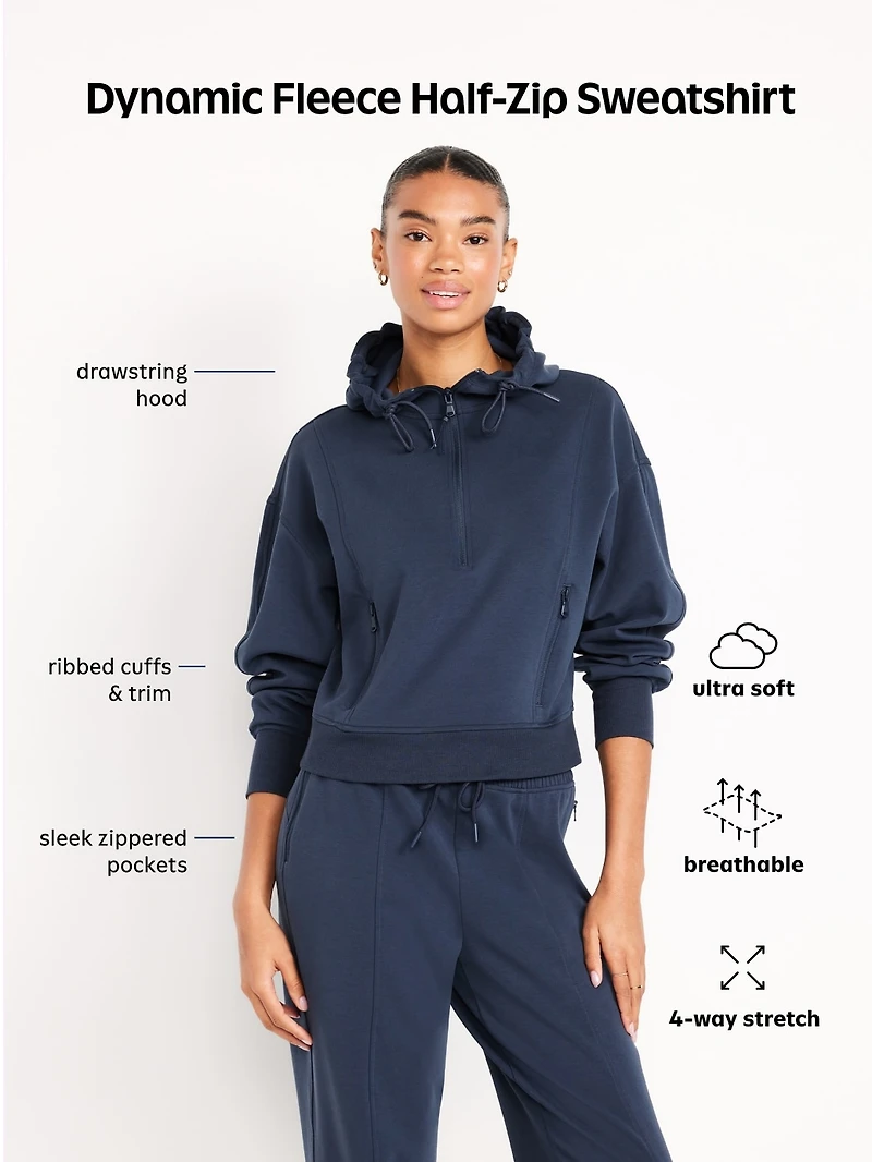 Dynamic Fleece Half-Zip Hoodie Sweatshirt