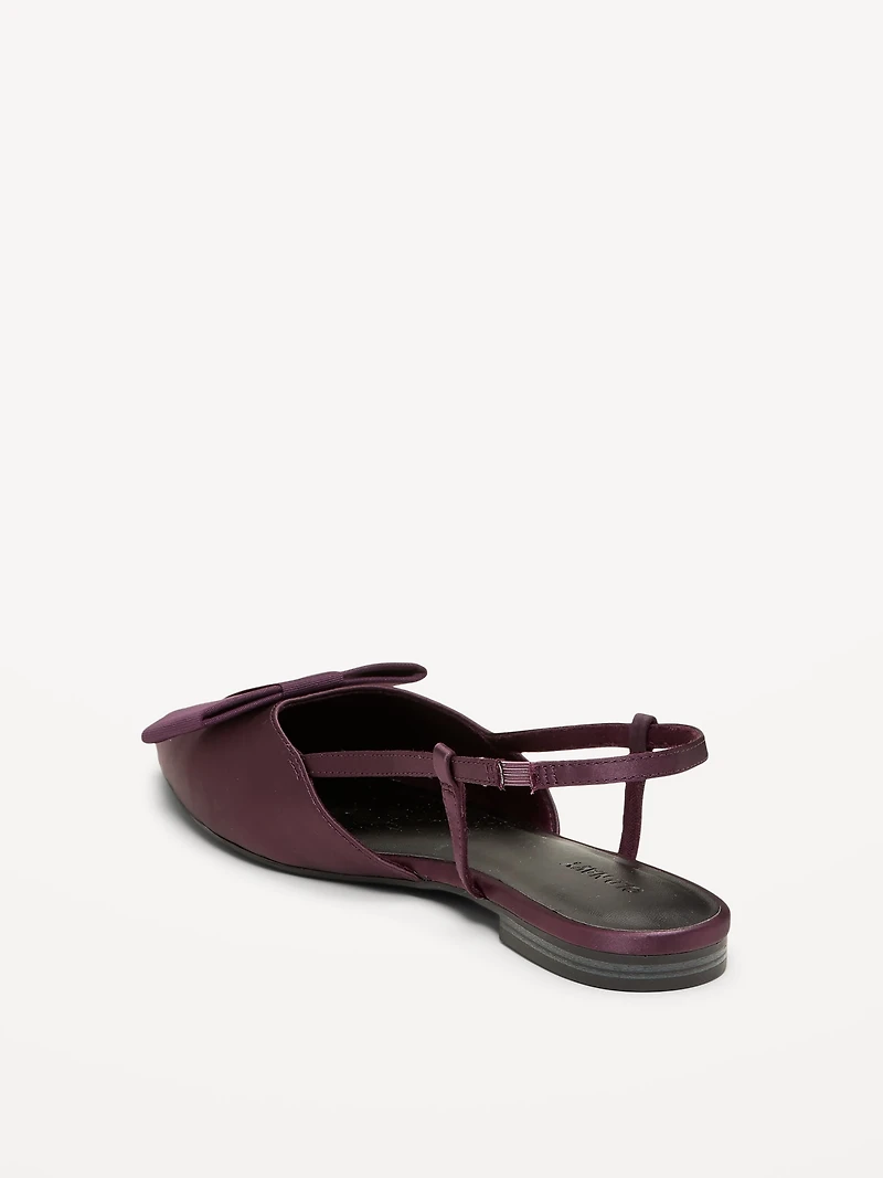 Bow Slingback Flats for Women