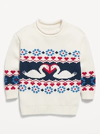 Printed Pullover Tunic Sweater for Toddler Girls