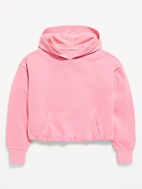 Cropped Bubble-Hem Hoodie for Girls