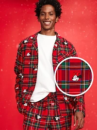 Old Navy x Disney Mickey Mouse & Friends Printed Flannel Pajama Set for Men