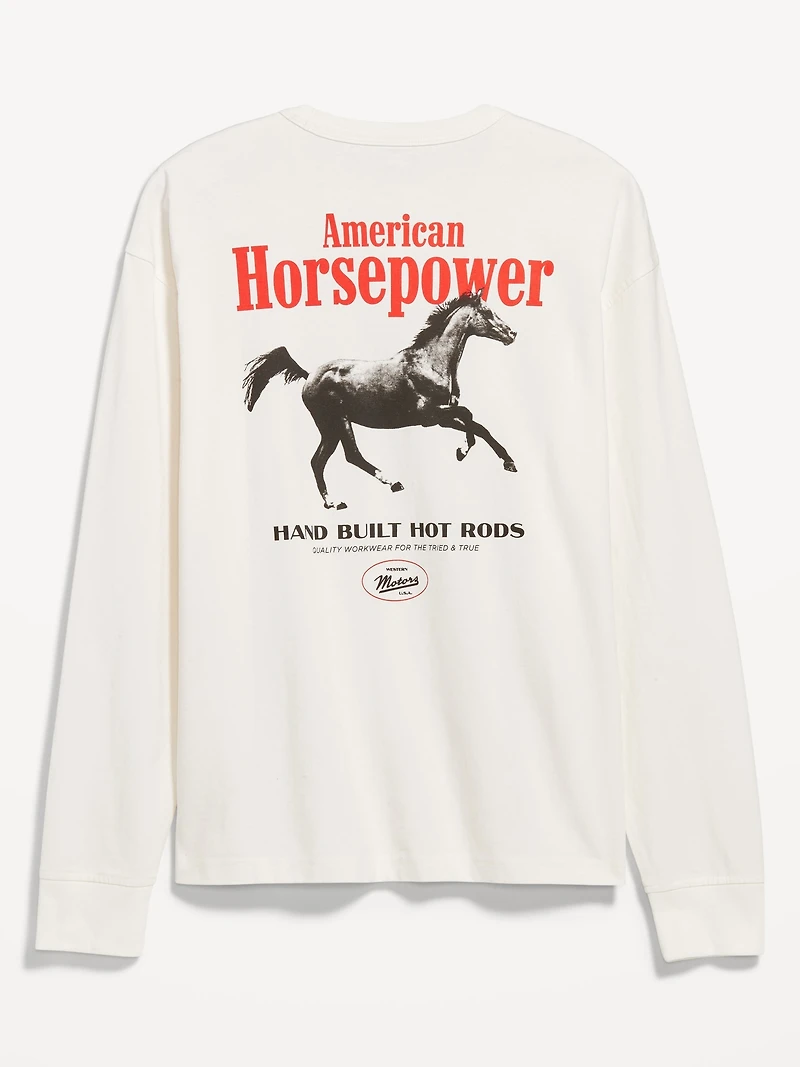 Heavyweight Crew-Neck Graphic Cropped T-Shirt