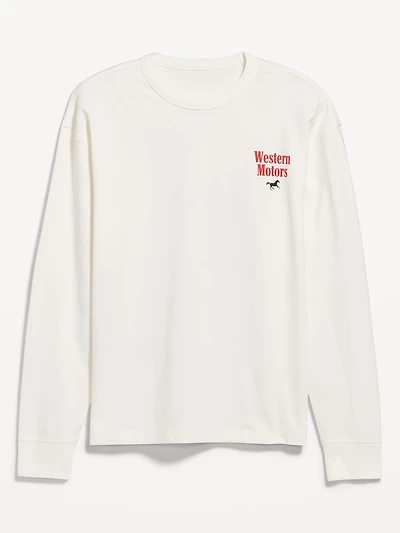 Heavyweight Crew-Neck Graphic Cropped T-Shirt