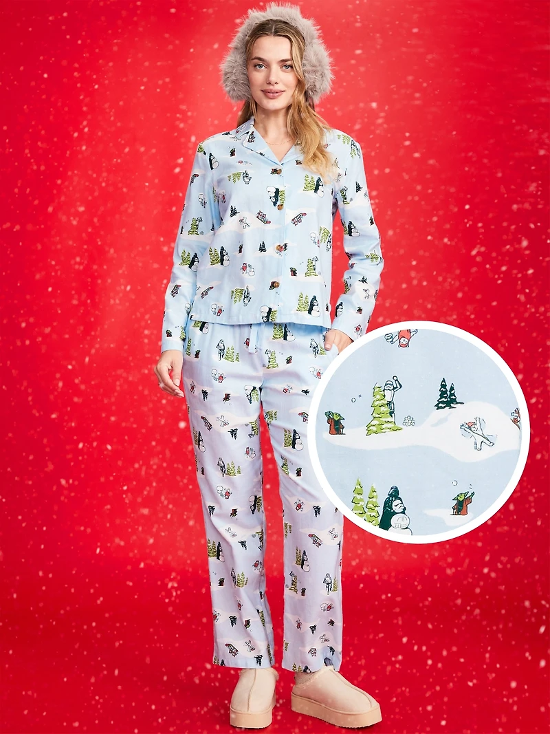 Old Navy x Star Wars Printed Flannel Pajama Set for Women