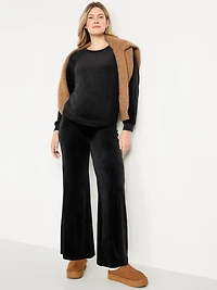 Maternity Velour Crew-Neck Sweatshirt