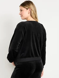Maternity Velour Crew-Neck Sweatshirt