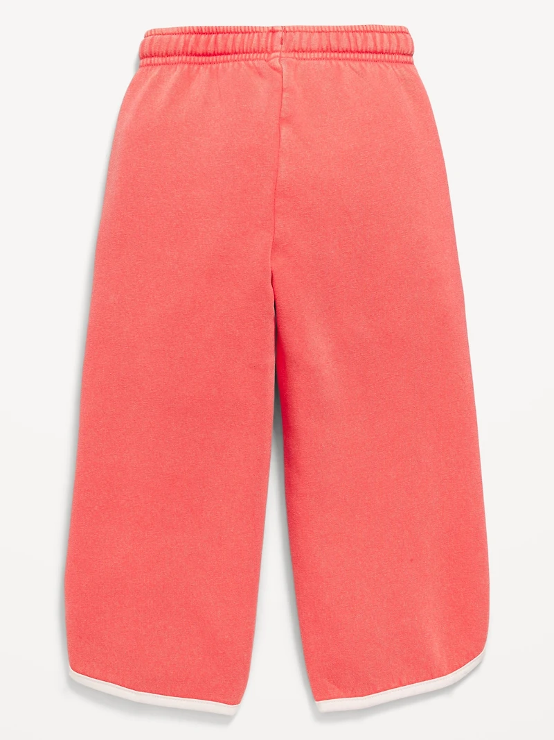 Dolphin-Hem Cropped Sweatpants for Toddler Girls