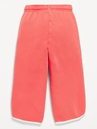 Dolphin-Hem Cropped Sweatpants for Toddler Girls