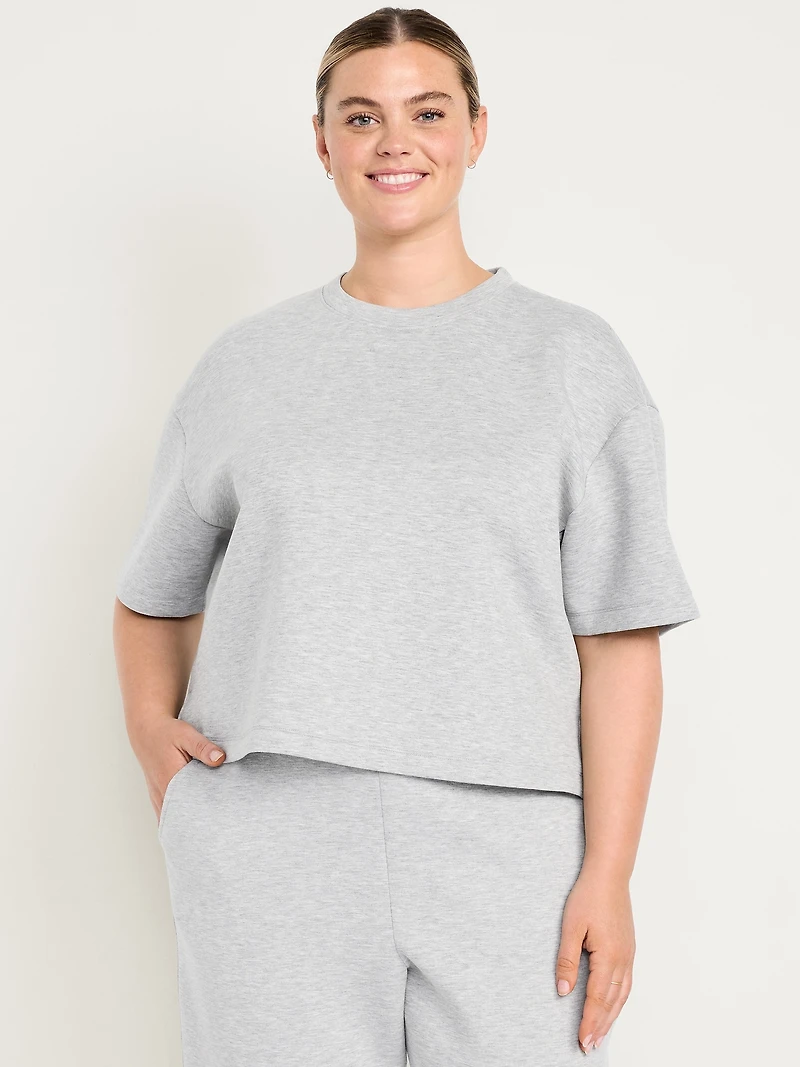 Bounce Fleece Relaxed Short-Sleeve Top
