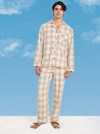 Plaid Flannel Pajama Set for Men