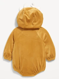 Long-Sleeve Critter Velvet One-Piece Romper for Baby