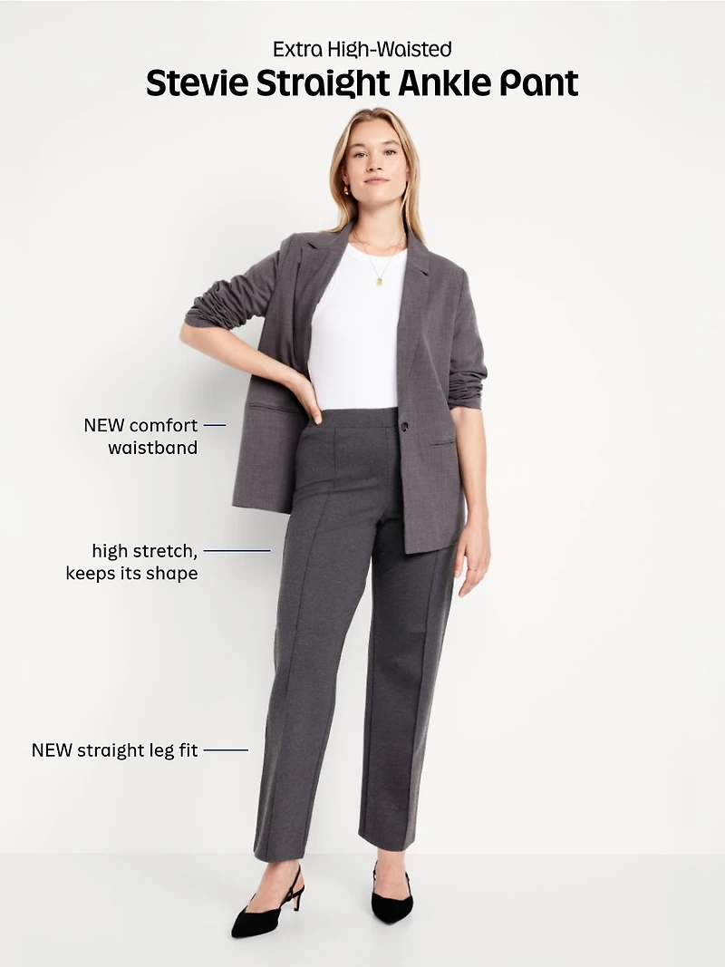 Extra High-Waisted Stevie Straight Pants