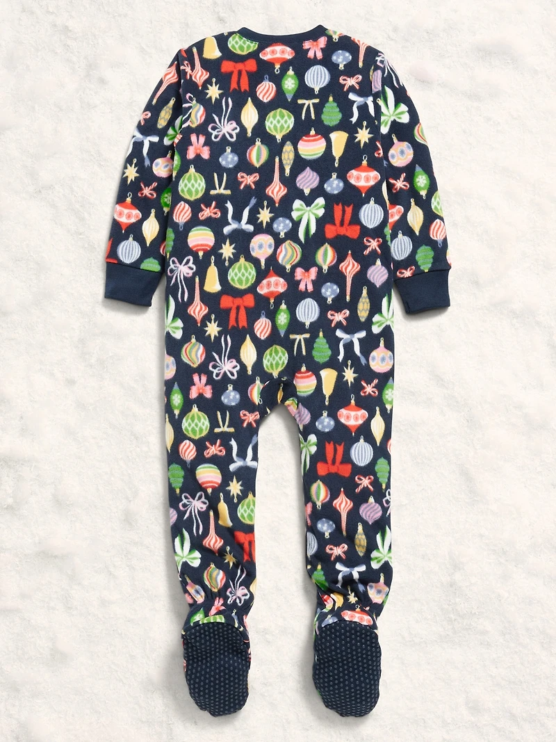 2-Way-Zip Microfleece Pajama One-Piece for Toddler & Baby
