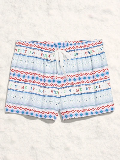Flannel Boxer Pajama Shorts for Women