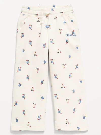 Logo-Graphic Wide-Leg Sweatpants for Toddler Girls