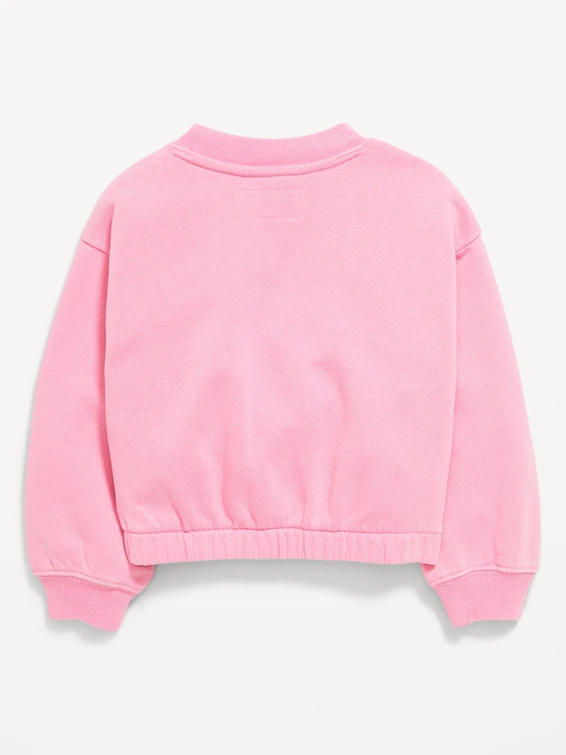 Balloon-Sleeve Sweatshirt for Toddler Girls