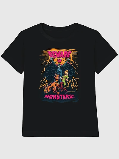 Scooby Doo Shaggy Beware Of Monsters Graphic T-Shirt for Kids