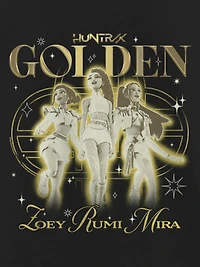 K-Pop Demon Hunters Huntrix Golden Trio Graphic T-Shirt for Girls