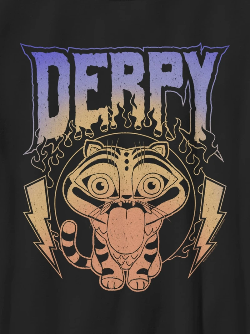 K-Pop Demon Hunters Derpy Metal Graphic T-Shirt for Kids