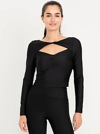 PowerSoft Long-Sleeve Cut-Out Top