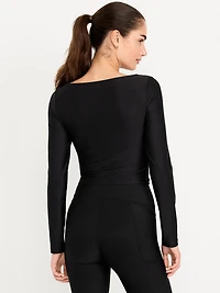 PowerSoft Long-Sleeve Cut-Out Top