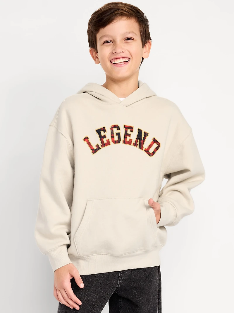 Long-Sleeve Graphic Pullover Hoodie for Boys