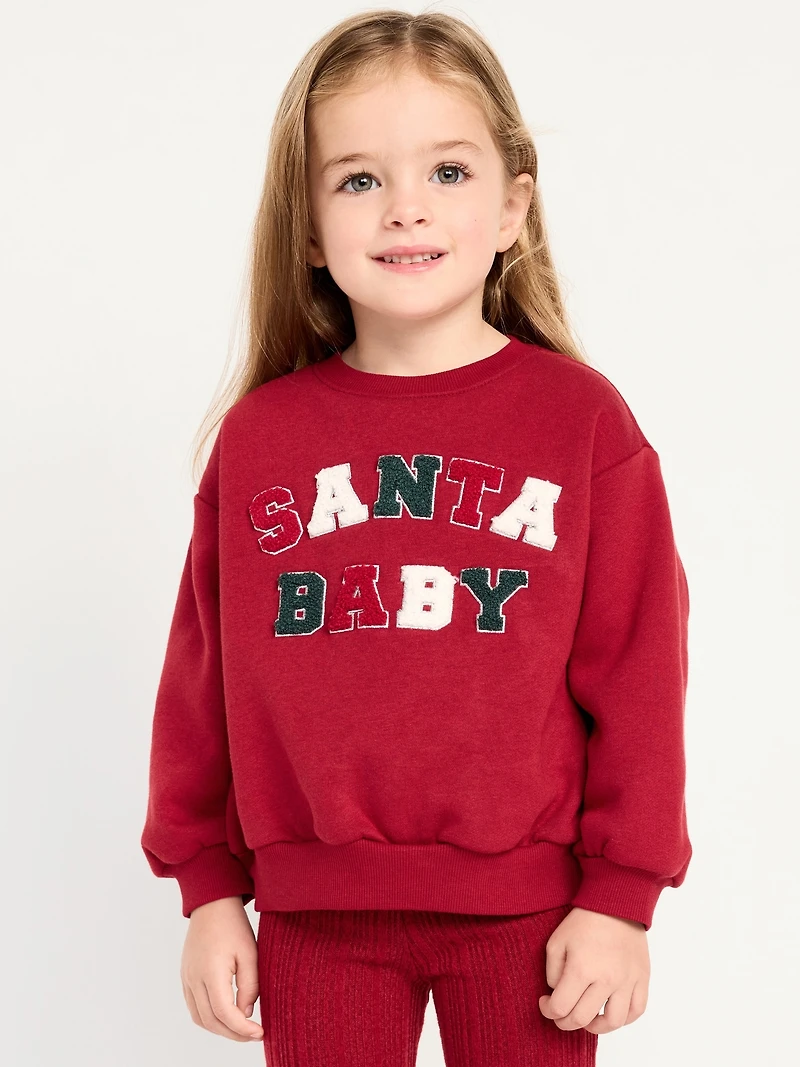 Embroidered Graphic Sweatshirt for Toddler Girls