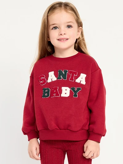 Embroidered Graphic Sweatshirt for Toddler Girls