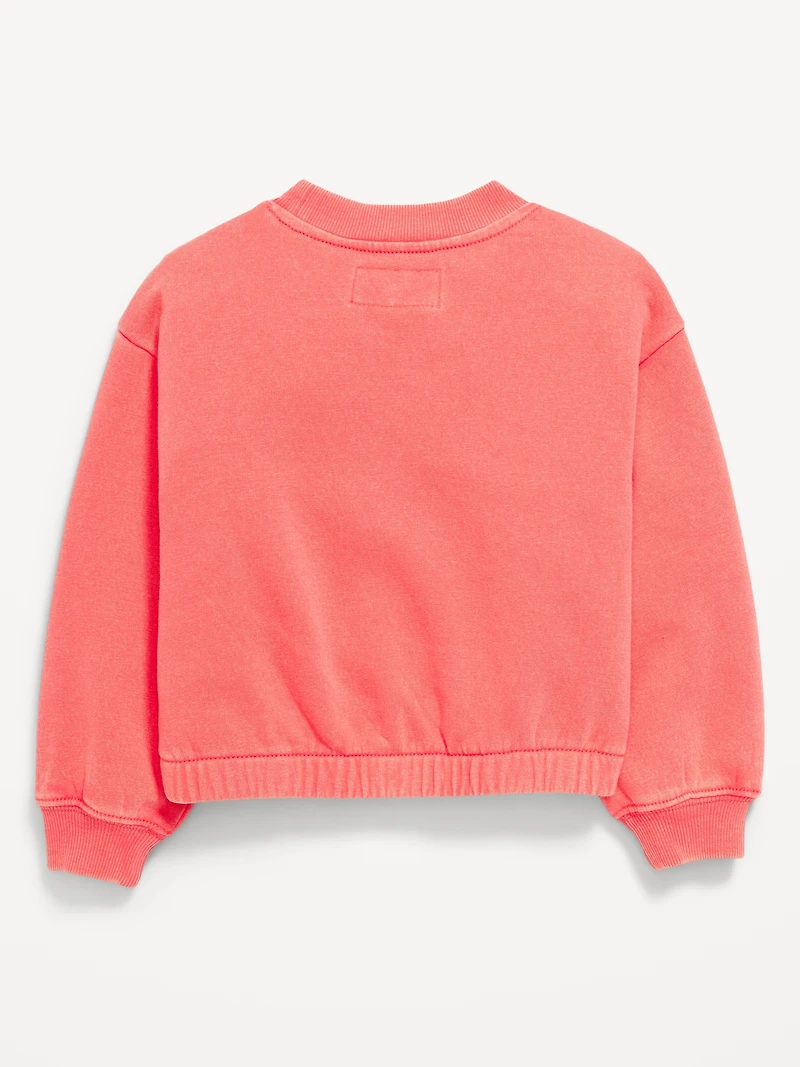 Balloon-Sleeve Sweatshirt for Toddler Girls