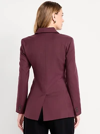 Fitted Button-Front Blazer
