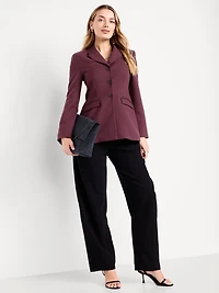 Fitted Button-Front Blazer
