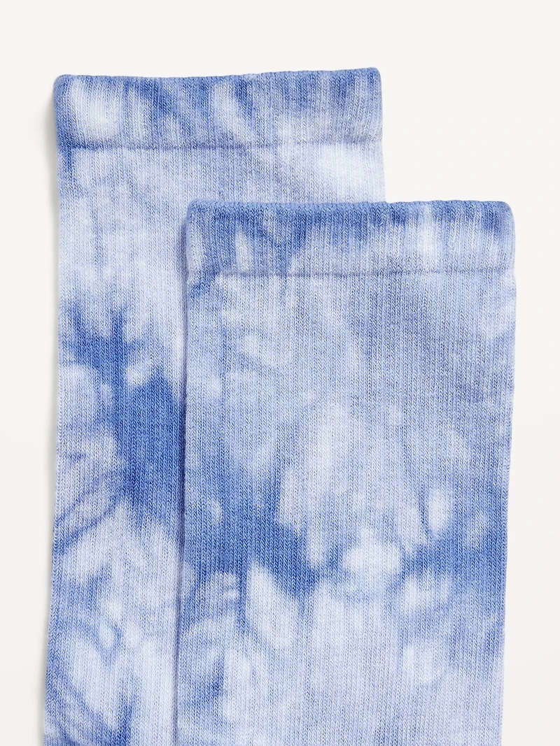 Tie-Dye Crew Socks for Women