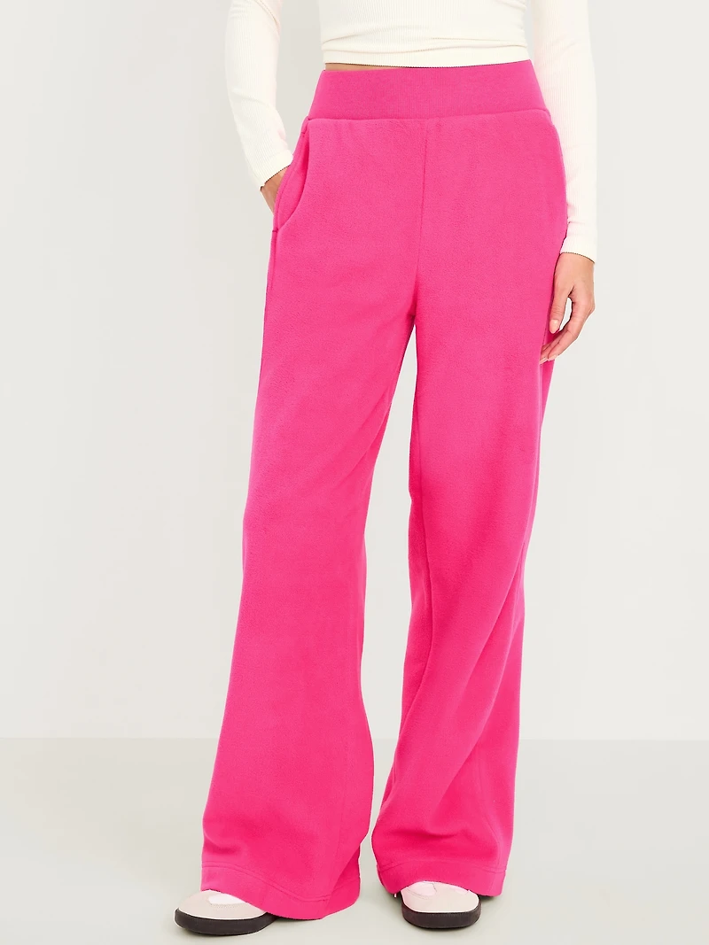 Extra High-Waisted Microfleece Wide-Leg Sweatpants