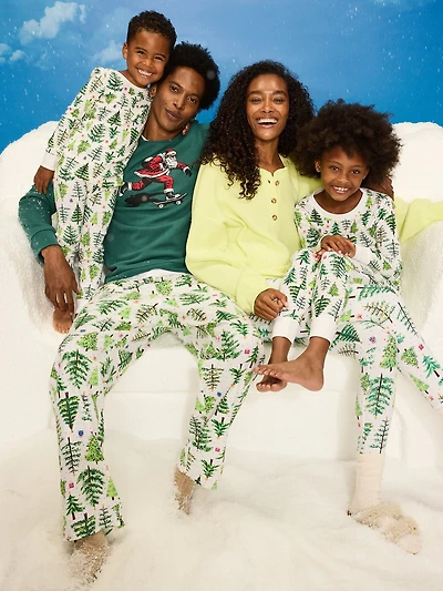 High-Waisted Printed Waffle Pajama Leggings for Women