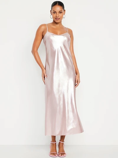 Shine Satin Maxi Dress