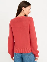 Seaside Cotton Garter-Knit Cardigan Sweater