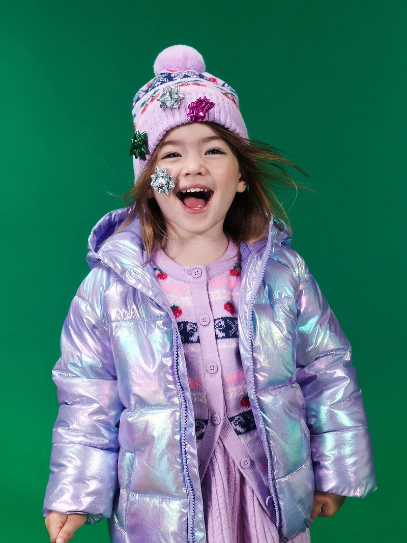 Shiny Puffer Jacket for Toddler Girls