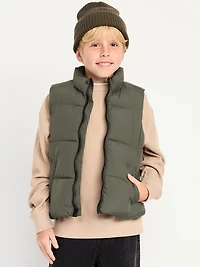 Water-Resistant Quilted Puffer Vest for Boys